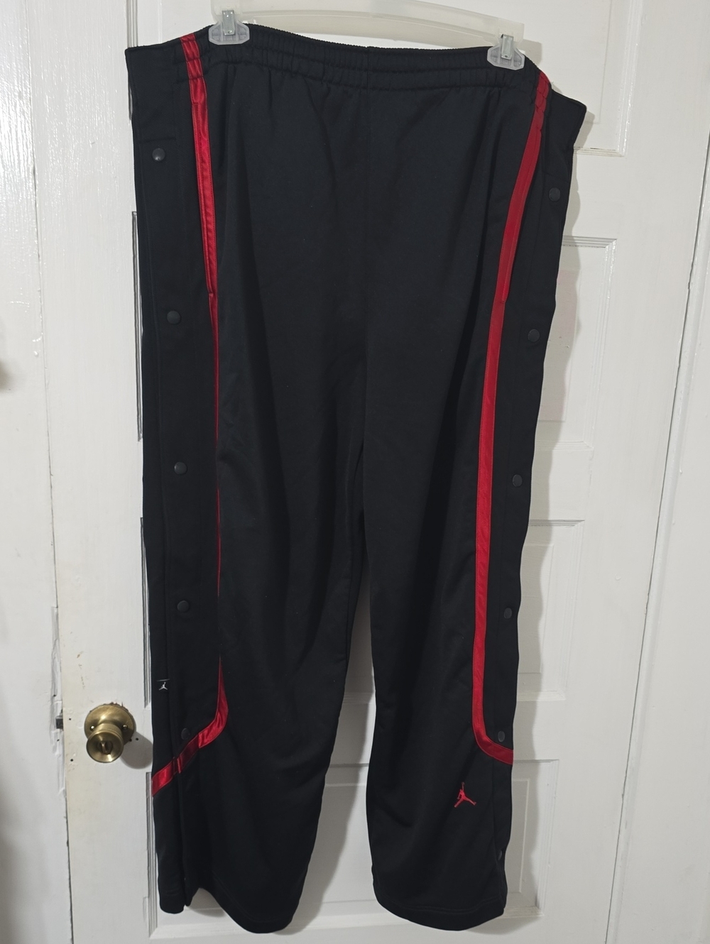 Jordan Men’s Black Track Pants with Red Trim